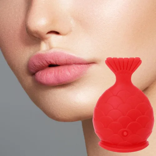 Vista 3 de Dispositivo de relleno de labios Refuerzo de labios de silicona suave con forma de pez, boca más gruesa más completa, bombas de labios