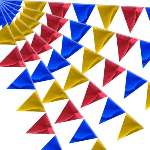 Vista 40 de Banderín de camuflaje de 49 pies, banderas triangulares de camuflaje del ejército para decoraciones de fiesta de cumpleaños