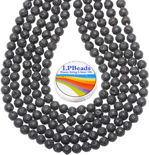 Vista 49 de LPBeads 100 Cuentas de 8mm Cuentas Redondas Naturales de Chakra, Cuentas Sueltas de Piedra Preciosa Redondas para Hacer Joyas con Cordón Elástico