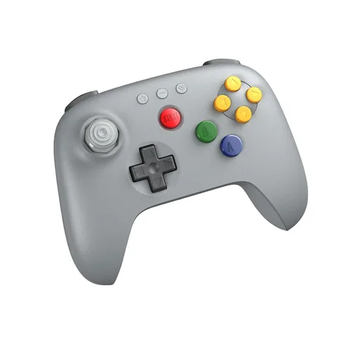 8BitDo 64 Bluetooth Controller for Analogue 3D, Switch, Switch 2, Windows, and Android (Grey)