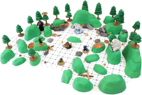 Vista 9 de Dirt Cheap Dungeons Owlbear - Juego de 116 colinas modulares y dispersión para mapas de batalla de cuadrícula de 1 pulgada, escenario TTRPG de 3.5