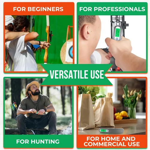 Vista 4 de Báscula digital de arco para peso de dibujo, 110 libras/110.2 lbs, báscula de peso de arco recurvo/compuesto de mano con pantalla LCD, 6