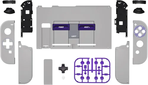 Vista 2 de eXtremeRate Dpad Version - Juego completo personalizado de carcasa para Nintendo Switch placa trasera de repuesto de consola suave al tacto carcasa
