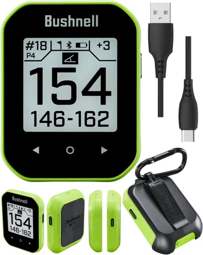 Vista 6 de Bushnell Phantom 2 Telémetro GPS negro con soporte magnético BITE y GreenView con paño de limpieza de lentes Wearable4U