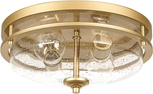 Vista 9 de Edwarmlux Luces de techo de montaje empotrado, 2 luces de granja cerca del techo, lámpara de techo industrial para cocina, pasillo, dormitorio, sala