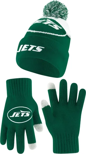 Vista 44 de Ultra Game Adults NFL Official Super Soft Winter Beanie Knit Hat With Warm Touch Screen Gloves