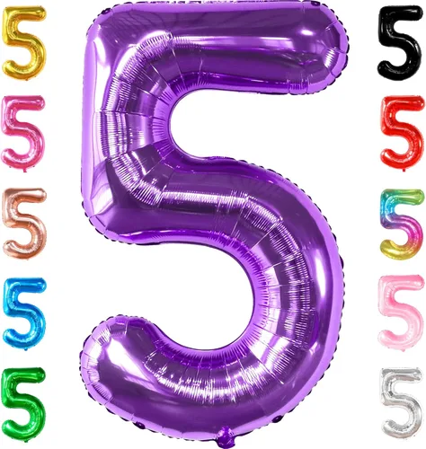 Vista 59 de KatchOn, Globo gigante de oro rosa con el número 5 de 40 pulgadas, globos de cinco globos de oro rosa con el número 5, decoraciones de cumpleaños 5