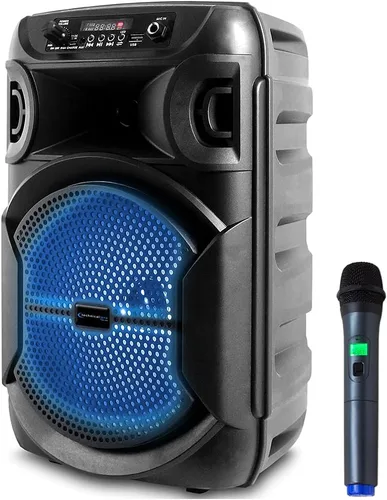 Vista 9 de Technical Pro Altavoz Bluetooth portátil de 8 pulgadas de 500 vatios con woofer y tweeter con procesamiento digital, XLR a 1/4 pulgadas para karaoke