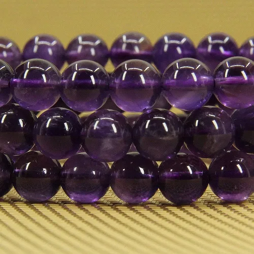 Vista 4 de Handmade Gem Semi Precious Gemstone 6mm Round Beads Stretch Bracelet 7" Unisex