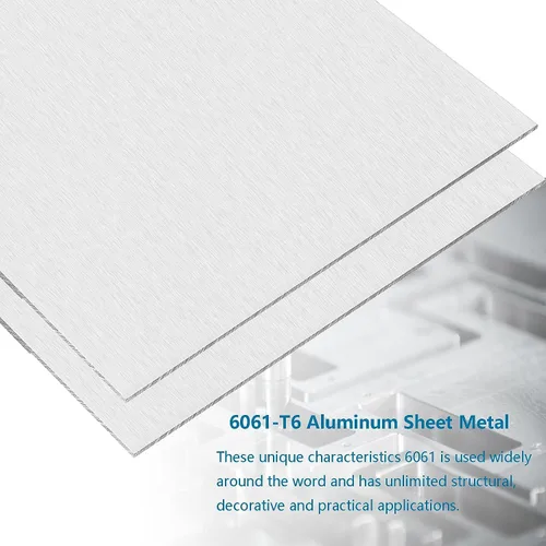 Vista 3 de 2 piezas de chapa de aluminio 6061, placas de aluminio resistentes de 12 x 16 x 1/8 pulgadas de grosor con película protectora, placa de aluminio