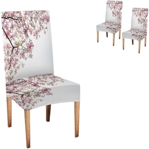 Vista 51 de CAPSCEOLL - Juego de 2 fundas para sillas elásticas, extraíbles y lavables, fundas para sillas Parson para sala de estar, comedor, cocina