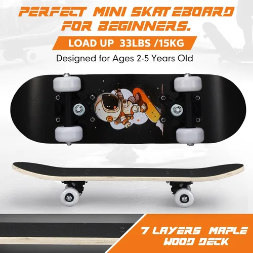 Vista 2 de Honoson Juego de 7 piezas de rodilleras, coderas y muñequeras para patinetas para principiantes y niños pequeños