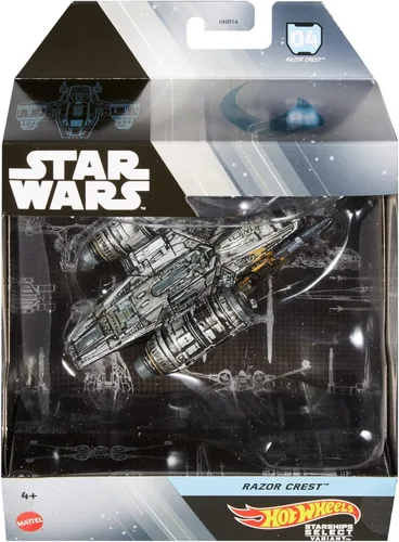 Hot Wheels Star Wars Starships Select Premium Diecast The Mandalorian Razor Crest Battle Damage Variante