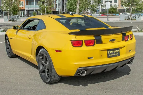 Vista 10 de Para Chevrrolet Camaro 2010-2013 EOS ZL1 estilo alerón de ala de tapa trasera de maletero con inserto WickerBill central de aluminio negro