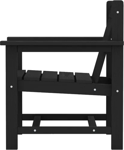 Vista 11 de SERWALL - Juego de muebles de patio bistró de 3 piezas, juego de sillas Adirondack para todo clima con mesa auxiliar, juego de muebles de patio al