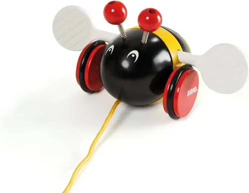 BRIO World - 30165 Pull Along Bumblebee | El compañero de juego perfecto para tu niño pequeño