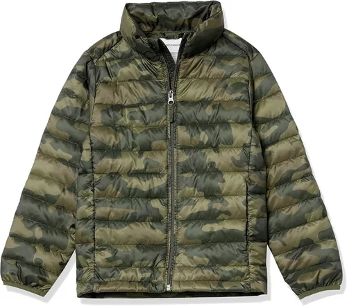 Vista 16 de Amazon Essentials Chaqueta ligera, resistente al agua, con capucha, acolchada y plegable para niños y niñas pequeñas