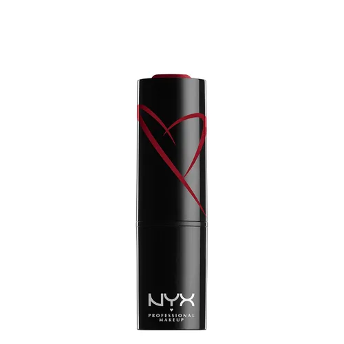 Vista 17 de NYX PROFESSIONAL MAKEUP Lápiz labial satinado Shout Loud, infundido con manteca de karité - Objetivos de esposa (Azul Rojo)