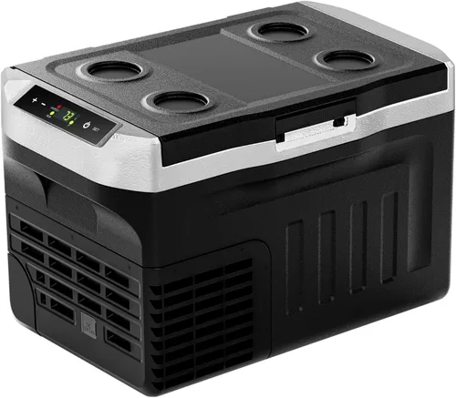 Vista 10 de EUHOMY 12 Volt Refrigerator, 22QT(21L) 12V Cooler, Compressor Electric Cooler -4℉~68℉, 12V Fridge 12/24V DC 100-240V AC, Portable Freezer for