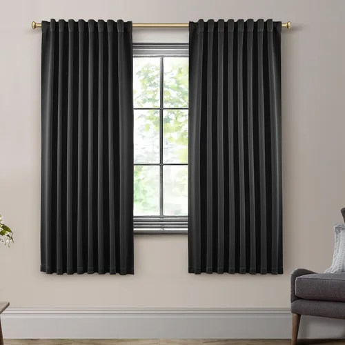 Vista 36 de SHINELAND Cortinas opacas de 102 pulgadas para sala de estar, cortinas opacas con pestaña trasera de 102 pulgadas de largo para dormitorio