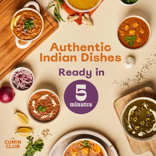 Vista 3 de The Cumin Club Sambar Idly + Rice Sides Bundle – Comidas vegetarianas listas para comer (paquete de 5 Sambar Idly + Paquete de 6 Arroz)