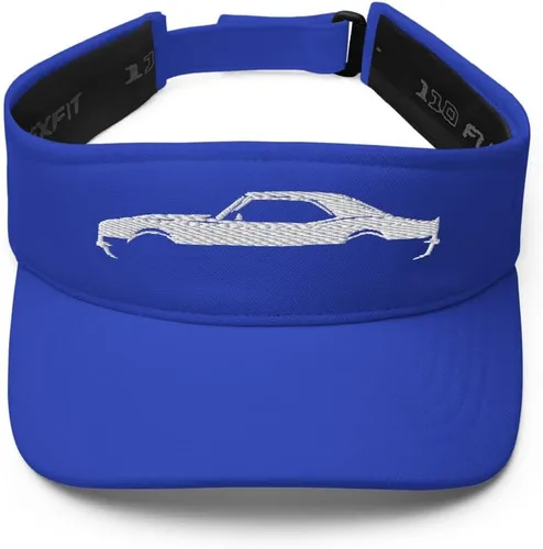 Vista 6 de 1969 Chevy Camaro SS RS American Muscle Car Visera bordada personalizada Negro