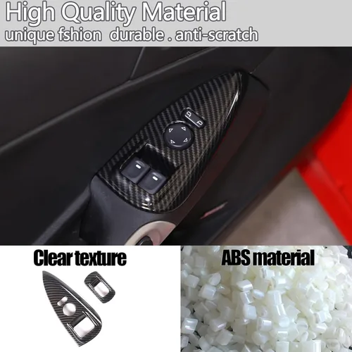 Vista 3 de Cubierta para interruptor de elevación de ventana compatible con Chevy Corvette C6 2005-2013, puerta de automóvil, ventana de vidrio, panel de botón