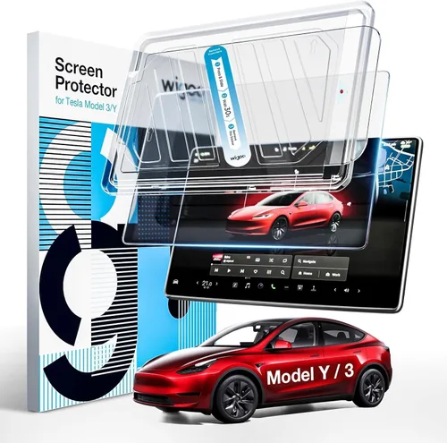 Vista 7 de Wigoo Protector de pantalla mate para Tesla Model X y Model S [sin reflejos ni huellas dactilares] Modelo X (2021 ~ 2025)/Modelo S (2021 ~ 2025)