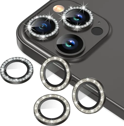 Vista 27 de AGVEE Paquete de 6 unidades para iPhone 12 Pro/12/12 Mini/11 Pro Max/11 Pro/11 Pro/11 Protector de lente de cámara, anillo de metal brillante