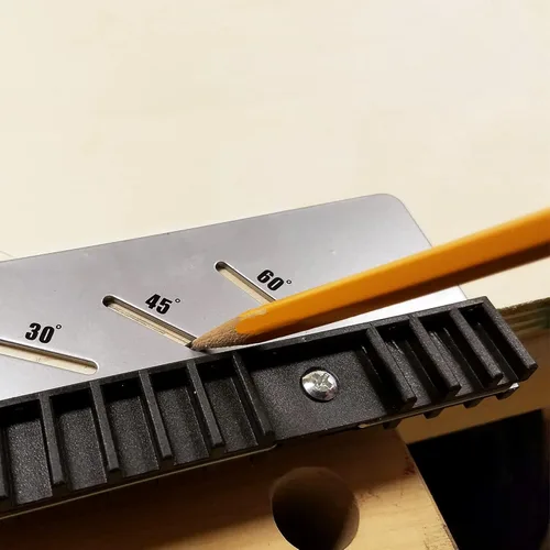 Vista 2 de Milescraft 8405 FramingSquare 500 Imperial Framing Square - Cuadrado de carpintero de acero de 20 x 11 pulgadas para carpintería con valla extraíble