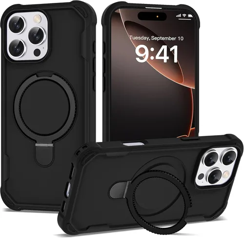 Vista 29 de Funda compatible con iPhone 11 de 6.1 pulgadas con soporte de anillo magnético [protección militar contra caídas] [compatible con MagSafe] Funda a