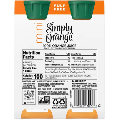 Vista 8 de SIMPLY Botella de jugo de naranja multipack, 8 FZ
