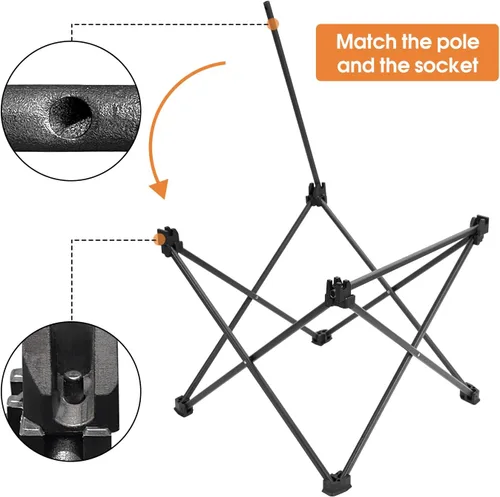 Vista 9 de MOON LENCE Mesa de camping plegable ultraligera, compacta, portátil con bolsa de transporte, para cocinar al aire libre, picnic, campamento, barco