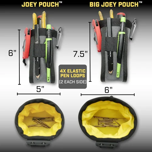 Vista 7 de Joey Pouch Clip-On Tool Belt Bag for Tools, Screws, and Nails - Great for an Electrician, HVAC Tech, Plumber, Carpenter, Contractor, Handy Man
