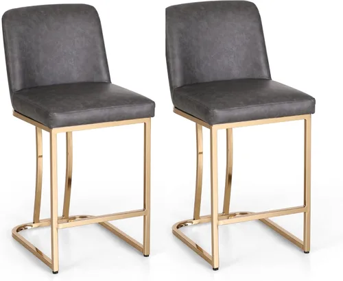 Vista 23 de Sophia & William Taburetes de bar de 24 pulgadas para isla de cocina, taburetes de bar de altura de mostrador con respaldo, sillas de bar modernas