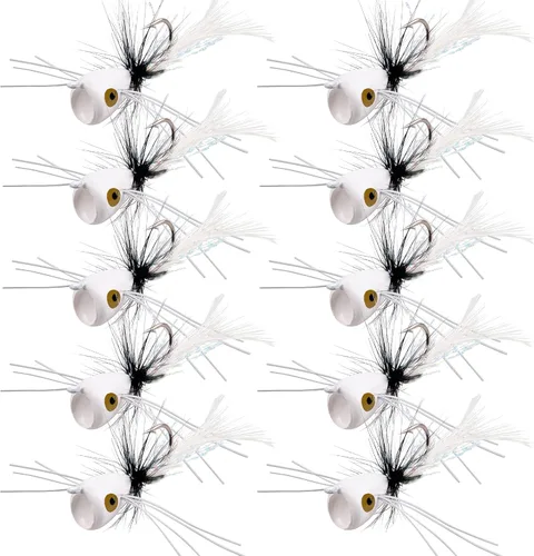 Vista 10 de OROOTL Kit de moscas para pesca con mosca, coloridos señuelos de pesca con mosca, flotadores de espuma, accesorios para trucha, panfish bluegill