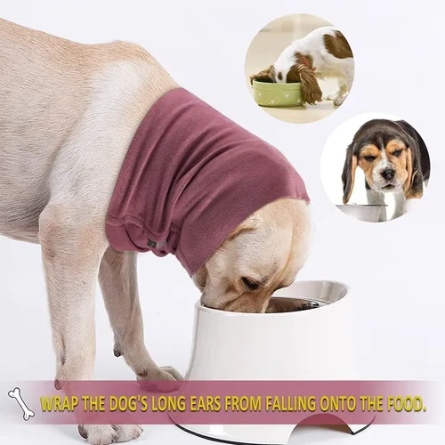 Vista 4 de Cubierta de orejas de perro para baño, secado y aseo, capucha para mascotas para aliviar la ansiedad y calmar, protector de oídos de perro