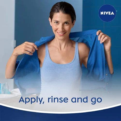 Vista 2 de NIVEA Loción de ducha de manteca de cacao, loción corporal para piel seca, botella de 13.5 onzas líquidas