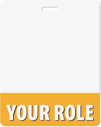 Vista 27 de Personalizado Badge Buddy – en color azul cobalto – horizontal de gran tamaño – Tarjeta de respaldo de doble cara – Duradera y resistente al agua