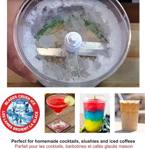 Vista 8 de Starfrit Pull Chopper - Procesador de alimentos manual multiusos - Sistema de tres cuchillas para un corte más rápido - De trozos grandes a puré