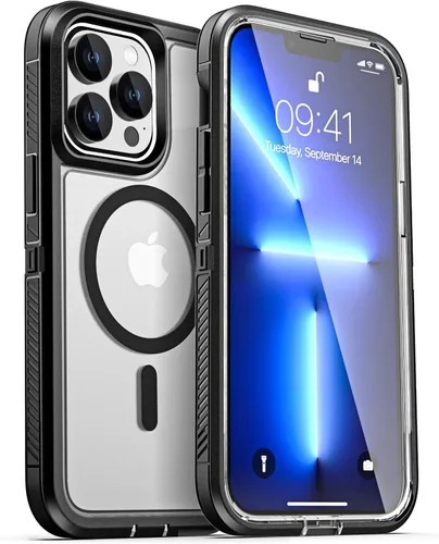 Vista 32 de AICase Funda para iPhone 13 Pro Max [compatible con Magsafe], protección magnética resistente contra caídas, cuerpo completo, a prueba de golpes, a