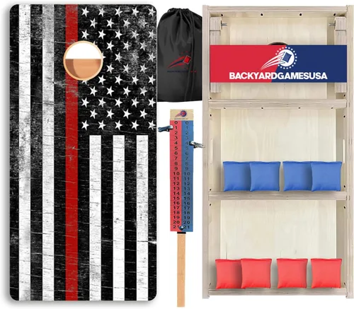 Vista 56 de BackYardGamesUSA Juego de tablas de Cornhole Pro Fabricado en Estados Unidos Abedul báltico 3/4 Sin rebote Patas triples gruesas Dos 2