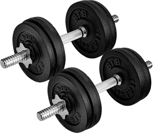 Vista 7 de Yes4All Old School Adjustable Dumbbell Set with Weight Plates, Star Lock Collars/Connector, 40lbs to 200lbs Adjustable Weight Plates Set