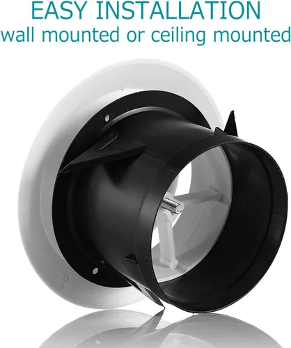 Vista 5 de HG Power Ventilación Soffit de 4 pulgadas, cubierta de ventilación de aire ajustable, cubiertas de ventilación de techo redondas de ABS para sala