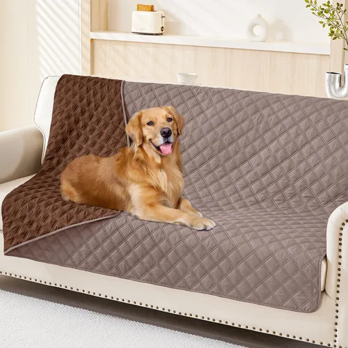 Vista 76 de Smiry Funda impermeable para cama de mascota, suave y lavable, para cama, sofá, reversible, perros pequeños, medianos, grandes, gatos, diseño