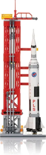 Vista 3 de Block Builder Rocket Launch - Juego de bloques de construcción (457 piezas) de la serie espacial para niños y adultos