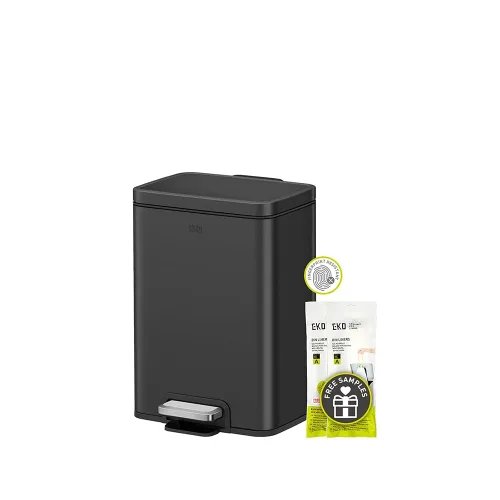 Vista 16 de EKO Madison - Cubo de basura de acero inoxidable cepillado de 1.6 galones o 6 litros, cubo de basura o cubo de reciclaje, forro interior extraíble