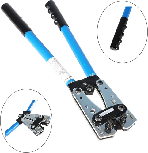 Vista 2 de findmall Herramienta de prensado de cables de batería de 6-50 mm con cortador de cables para 10, 8, 6, 4, 2 y 10 AWG, corte de cable de alambre