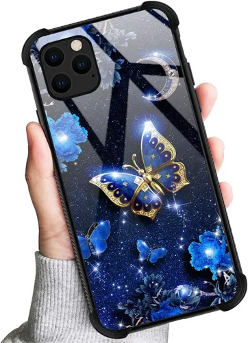 Vista 6 de Funda compatible con iPhone 12 Mini, diseño de mariposa en el espacio, compatible con funda para iPhone 12 Mini, para niñas y mujeres, a prueba