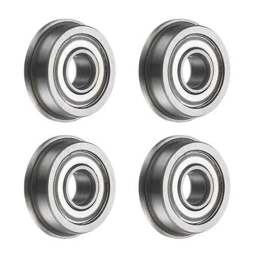 Vista 31 de uxcell MF52ZZ ensanchó el rodamiento de bolas, 4pcs 6.6x16.4x8.2 ft m acero cromado doble blindado ABEC1 cojinetes de brida